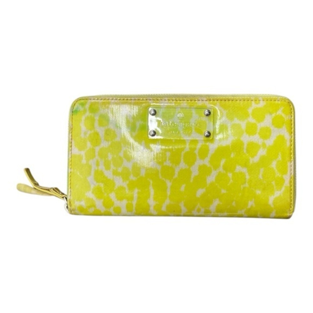 Kate Spade Vibrant Yellow and White Clutch